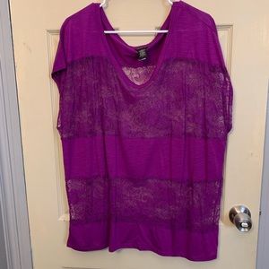 Purple lace shirt